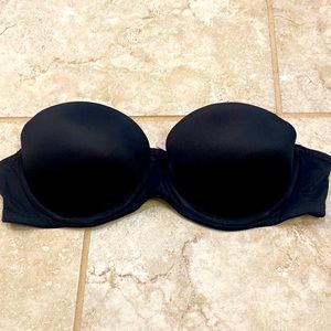 Pink strapless push-up bra 36a